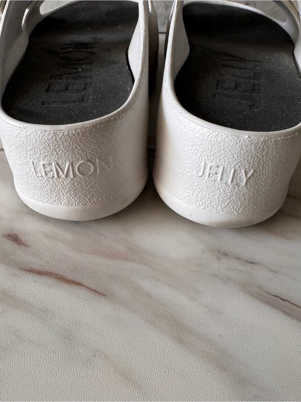 Lemon Jelly White Platform Double Buckle Sandals Women’s EU 38